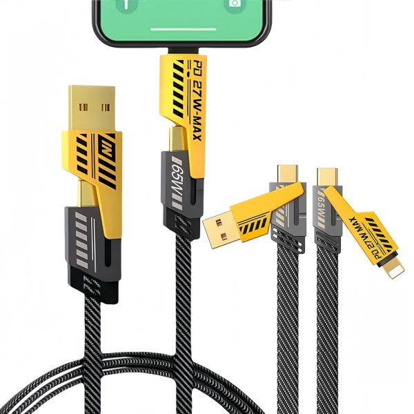 4-in-1 Multi Usb Charging Cable – For Iphone And Type C | Fast Pd Charger Cord For Iphone, Ipad, Samsung, Macbook